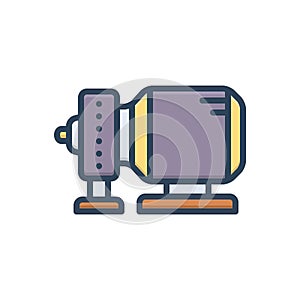 Color illustration icon for Pump, electric and engine