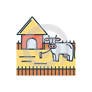 Color illustration icon for Ranching, pet and domestic