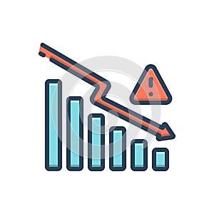 Color illustration icon for Reduce Risk, reduce and reduction