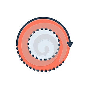 Color illustration icon for refresh, reload and repetition
