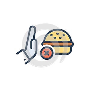 Color illustration icon for Remembered, burger and cross