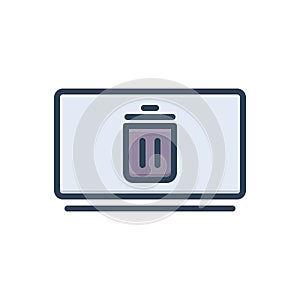 Color illustration icon for Remove, recapture and trash