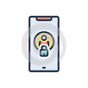 Color illustration icon for Restricted, banned and restrict