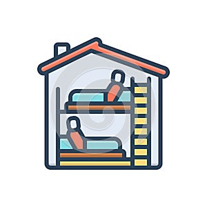 Color illustration icon for Roommates, lodger and resident