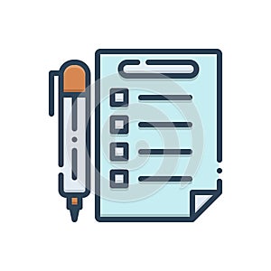 Color illustration icon for Rules, prescript and method