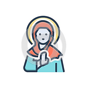 Color illustration icon for Ruth, pity and compassion