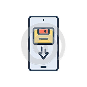 Color illustration icon for Saved, secure and safe