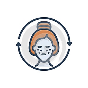 Color illustration icon for Sensitivity, susceptibility and sentiment