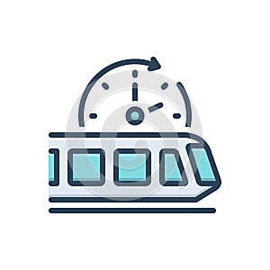 Color illustration icon for Shortly, presently and quickly