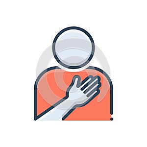 Color illustration icon for Sincerity, reality and outness