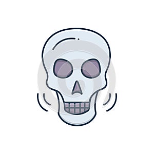 Color illustration icon for Skeleton, auricular and osteology