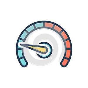Color illustration icon for Slow, unhurried and stilly