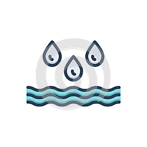 Color illustration icon for  Smooth, sleek and water