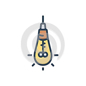 Color illustration icon for Solution, concept and crisis