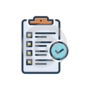 Color illustration icon for Standards, procedure and compliance