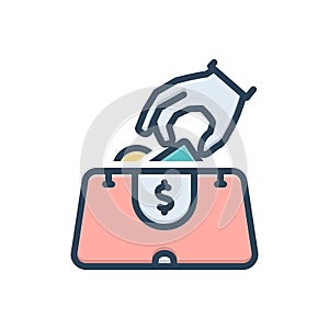 Color illustration icon for Steal, pilfer and thieves