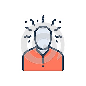 Color illustration icon for Strain, stress and tension