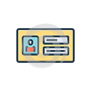 Color illustration icon for Surname, nickname and alias