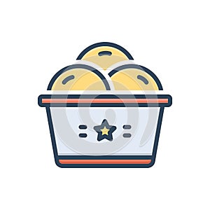 Color illustration icon for Sweet, sugary and dulcet