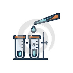 Color illustration icon for Testing, calibrate and test