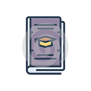 Color illustration icon for Thesis, theory and contention