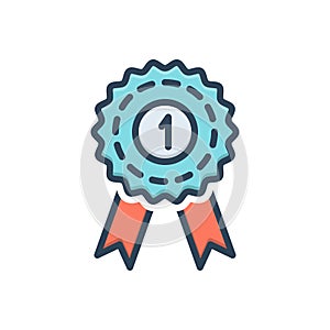 Color illustration icon for Title, certification and ownership