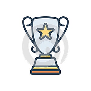 Color illustration icon for Top Award, award and accolade