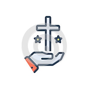 Color illustration icon for Truth, veracity and reality