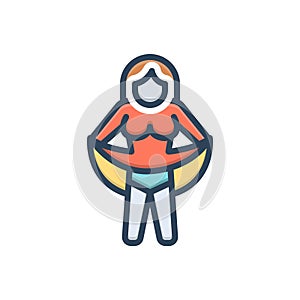 Color illustration icon for Upskirts, sameless and unblushing