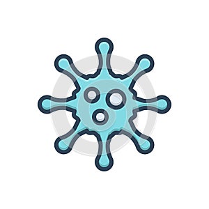 Color illustration icon for Virus, ailment and disease