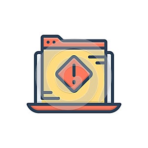 Color illustration icon for Vulnerable, accessible and unsafe