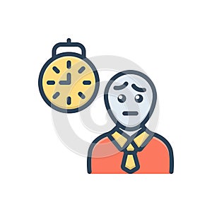 Color illustration icon for Waiting, expectation and hope