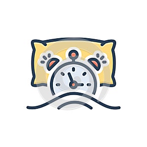 Color illustration icon for Wake, arouse and morning