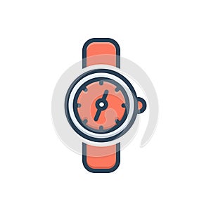 Color illustration icon for Watch, clock and timer