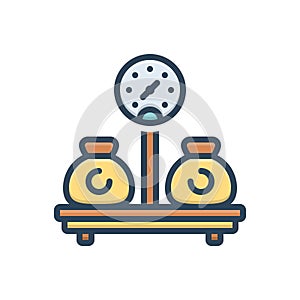 Color illustration icon for Weight, sinker and stowage