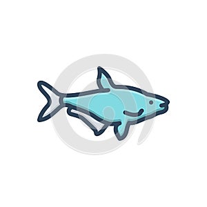 Color illustration icon for Zope, fish and anal