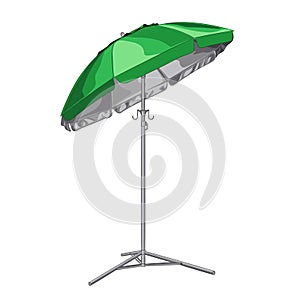 Color illustration of large tilted sunumbrella. photo