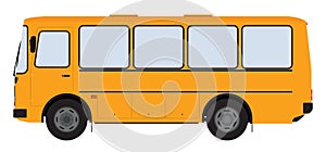 Color image of a bus on a white background.