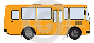 Color image of a bus on a white background.