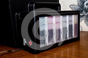 Color ink cartridges in an inkjet printer