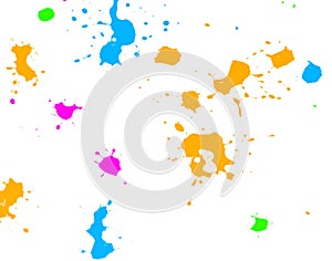 Color ink splatters photo