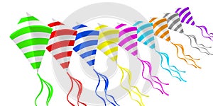 Color kites in the sky