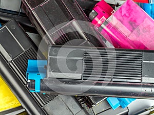 Color laser printer toner cartridges photo