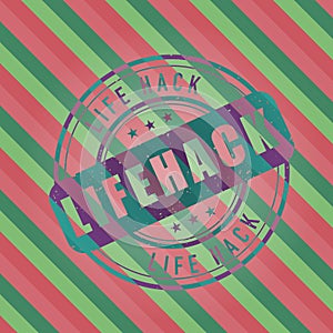 Color Lifehack vector stamp