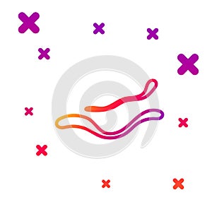 Color line Ebola virus disease icon isolated on white background. Gradient random dynamic shapes. Vector Illustration.