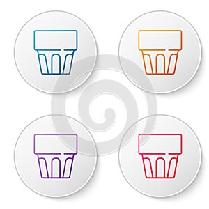 Color line Glass with water icon isolated on white background. Soda drink glass. Fresh cold beverage symbol. Set icons