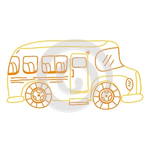 Color line vehicle school bus education transportation