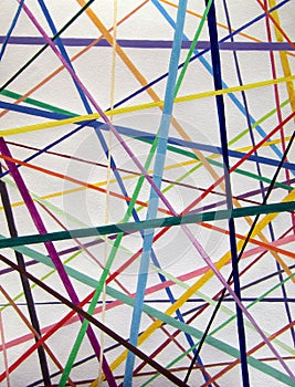 Color lines variety background watercolor painting