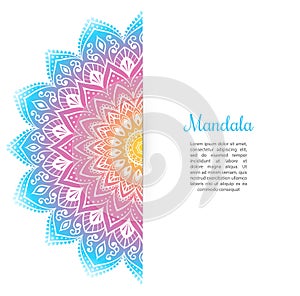 Color Mandala background template