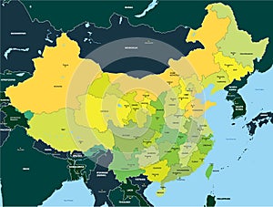 Color map of China photo